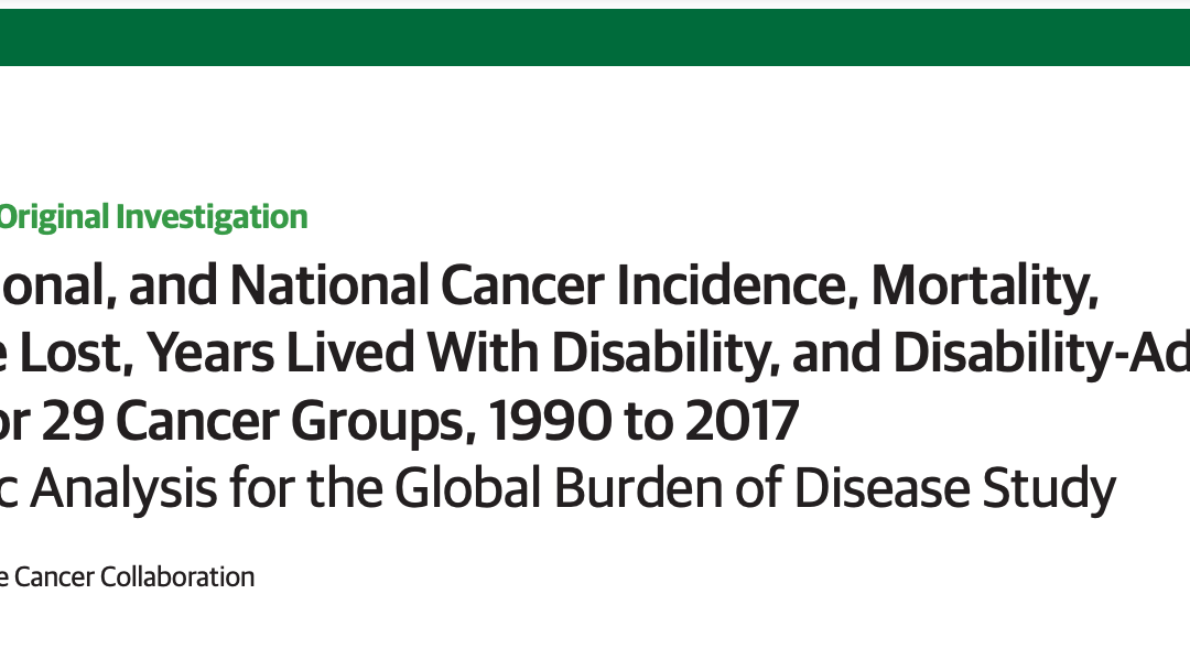 Cancer in Italy, 1990-2017: a systematic analysis of Global Burden of Disease 2017 data